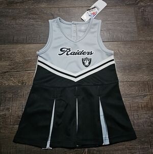 NFL Las Vegas Raiders Girls 2t Toddler Cheer Uniform New With Tags